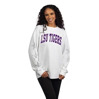 LSU Tall Arc Metallic Star Sleeve Campus Crew