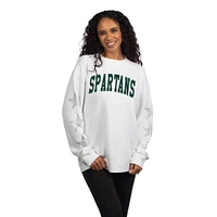 Michigan State Tall Arc Metallic Star Sleeve Campus Crew