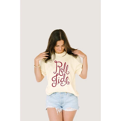 Alabama Roll Tide Script Comfort Colors Boxy Tee