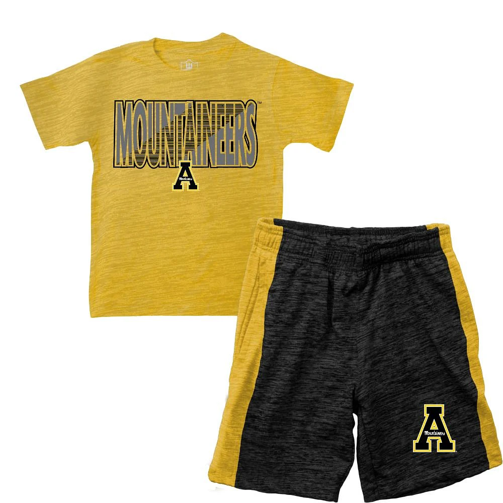 App State Wes and Willy Toddler Tee Contrast Short Set