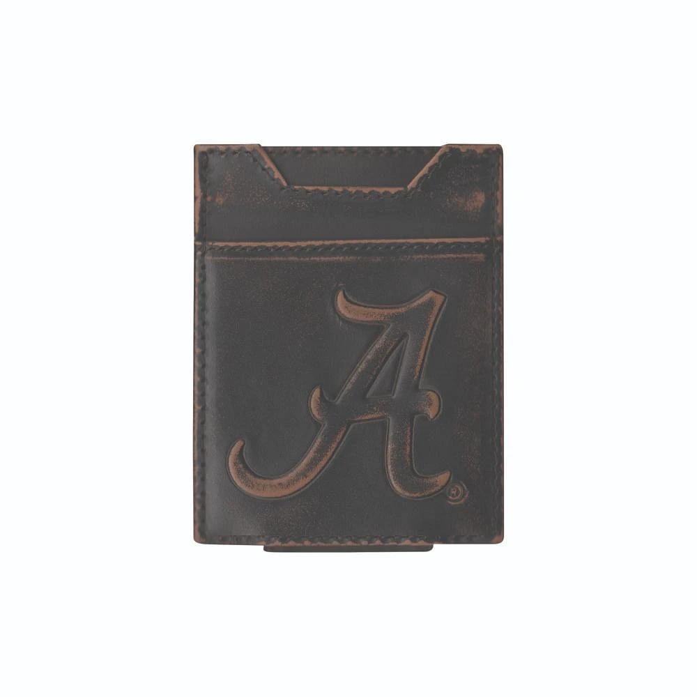 Alabama Zep-Pro Burnished Antique Money Clip Wallet