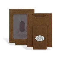 Mississippi State Zep-Pro Brown Leather Concho Front Pocket Wallet