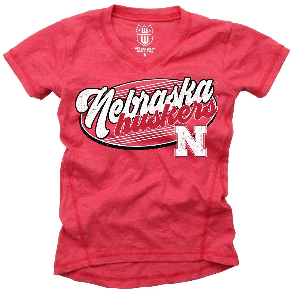 Nebraska Wes and Willy YOUTH Blend Slub Tee