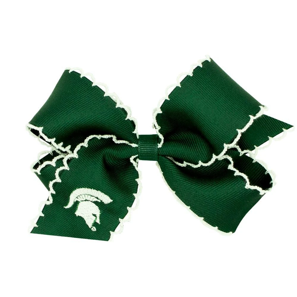 Michigan State Wee Ones Medium Moonstitch Embroidered Logo Bow