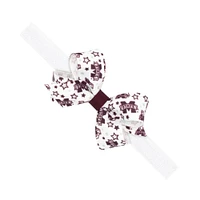 Mississippi State Weeones Grosgrain Bow on Elastic Band