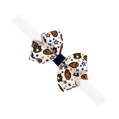 Auburn Weeones Grosgrain Bow on Elastic Band