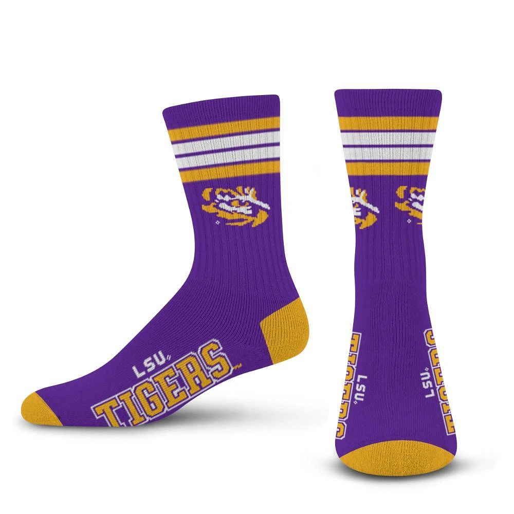 LSU YOUTH 4 Stripe Deuce Socks