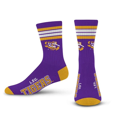 LSU YOUTH 4 Stripe Deuce Socks