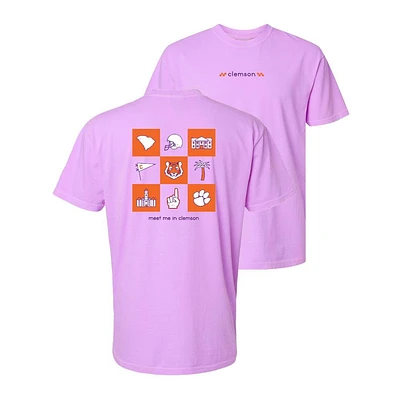 Clemson Summit Checker Icons City Comfort Colors Tee