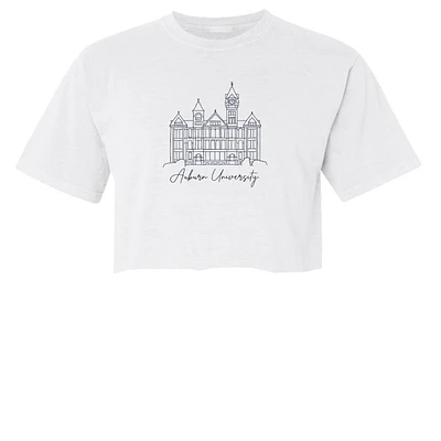 Auburn Summit Campus Building Script Comfort Colors Cropped Tee