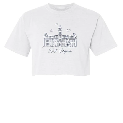 West Virginia Summit Campus Building Script Comfort Colors Cropped Tee