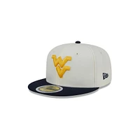 West Virginia New Era Kids 5950 WV Logo Flat Bill Fitted Hat