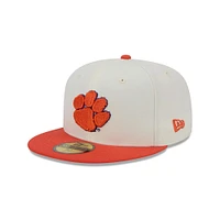 Clemson New Era 5950 Paw Logo Flat Bill Fitted Hat