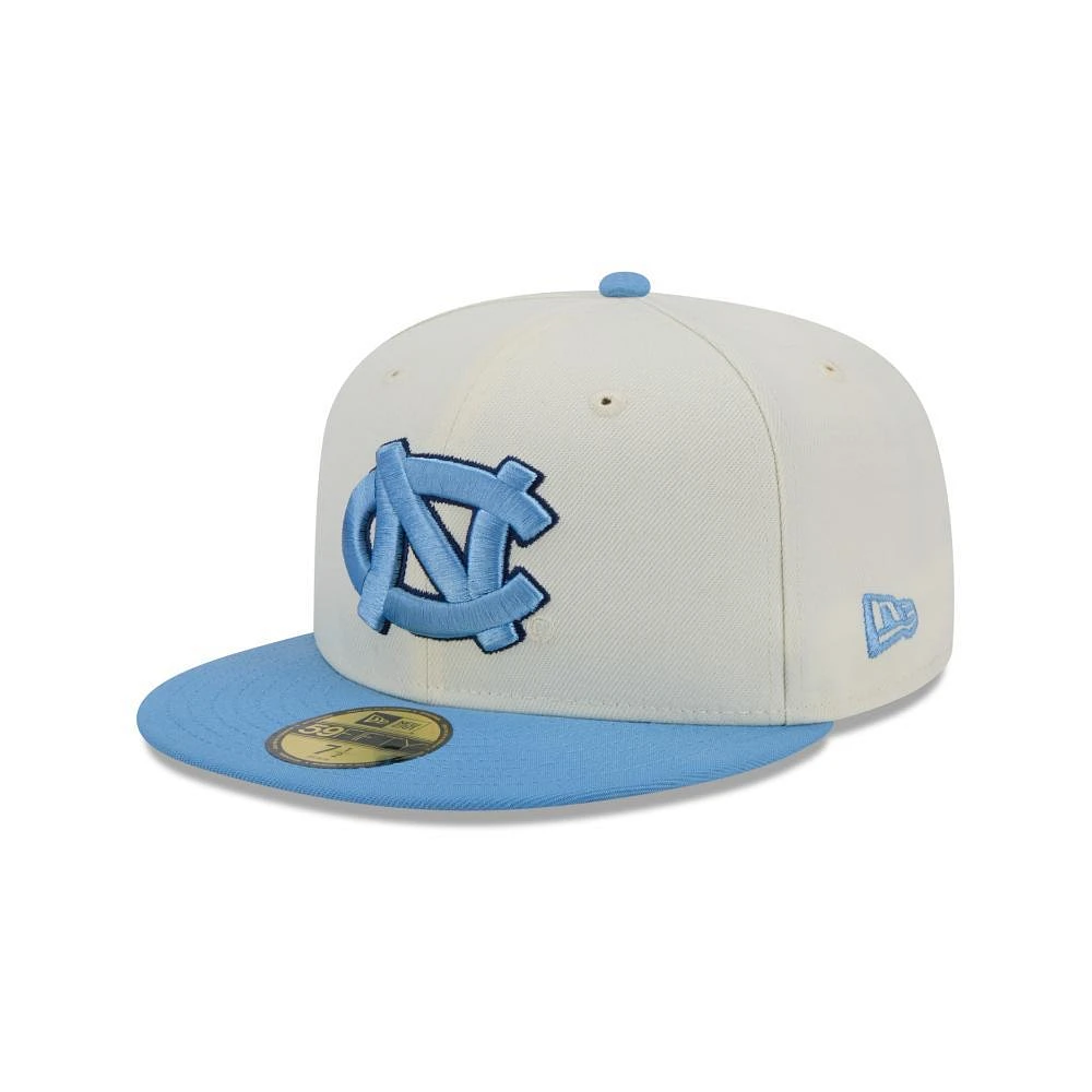 UNC New Era 5950 NC Logo Flat Bill Fitted Hat