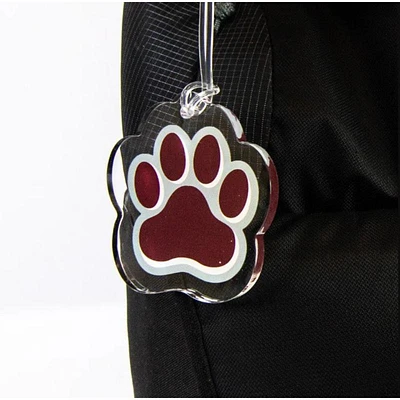 Mississippi State Paw Acrylic Bag Tag