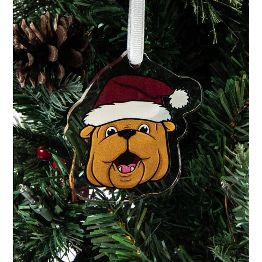 Mississippi State Bully Claus Acrylic Ornament