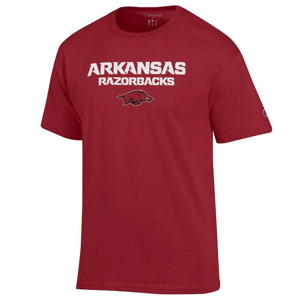 Arkansas Champion Straight Stack Tee