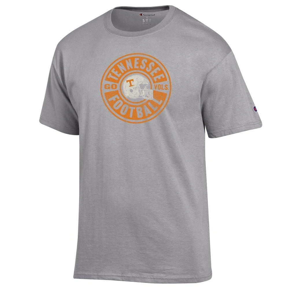 Tennessee Champion Distressed Circle Football Helmet Tee