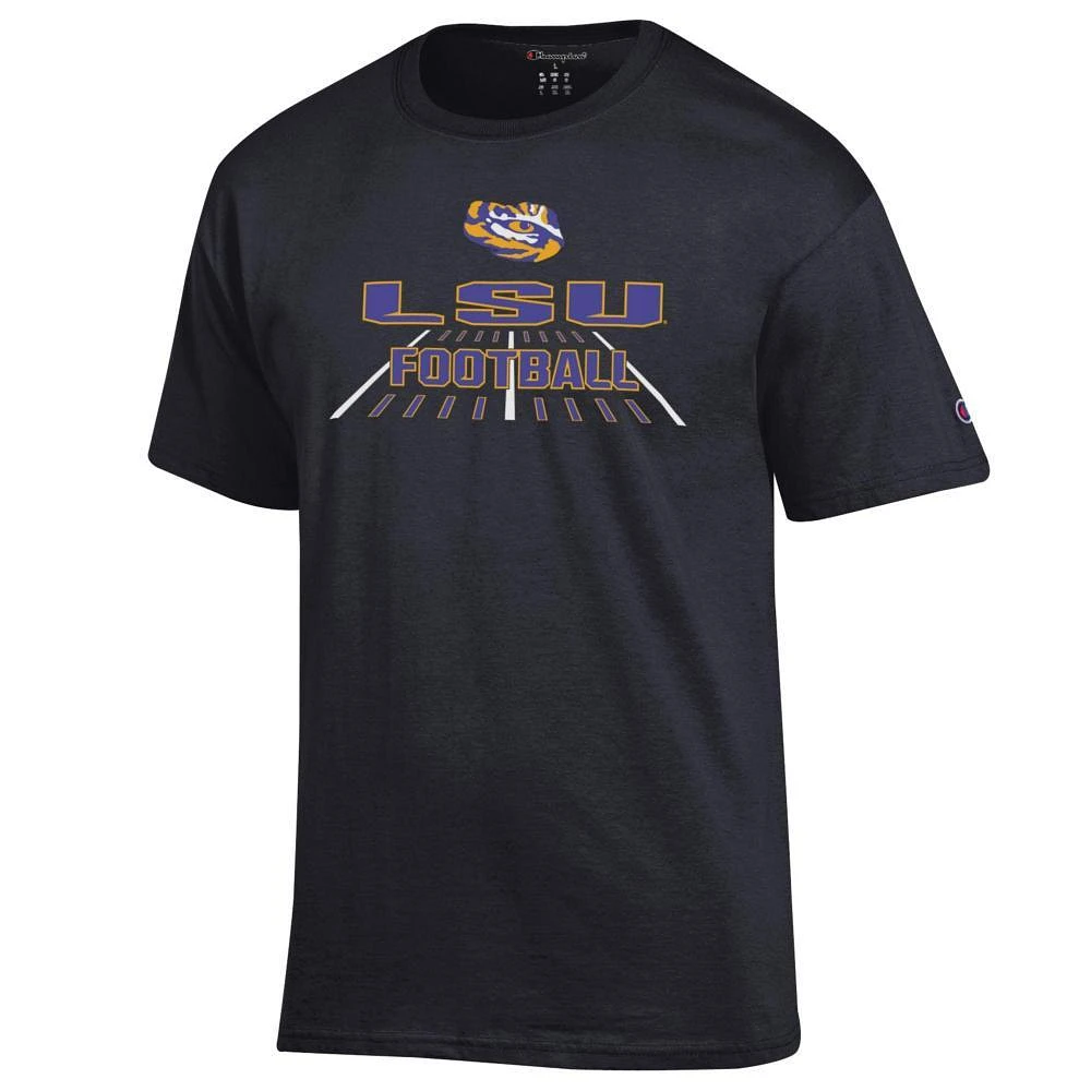 LSU Champion Wordmark Football Field Tee