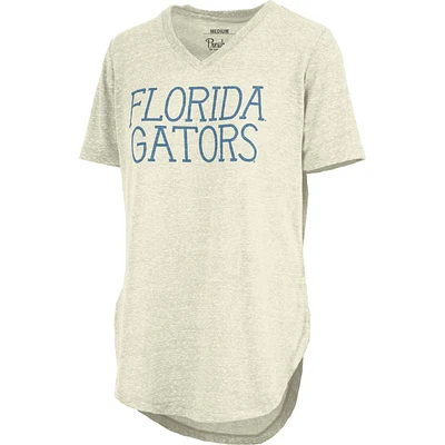 Florida Pressbox Chain Stitch Text Knobi V Neck Tee