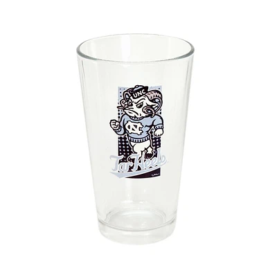 UNC 16oz Ram Tar Heels Pint Glass