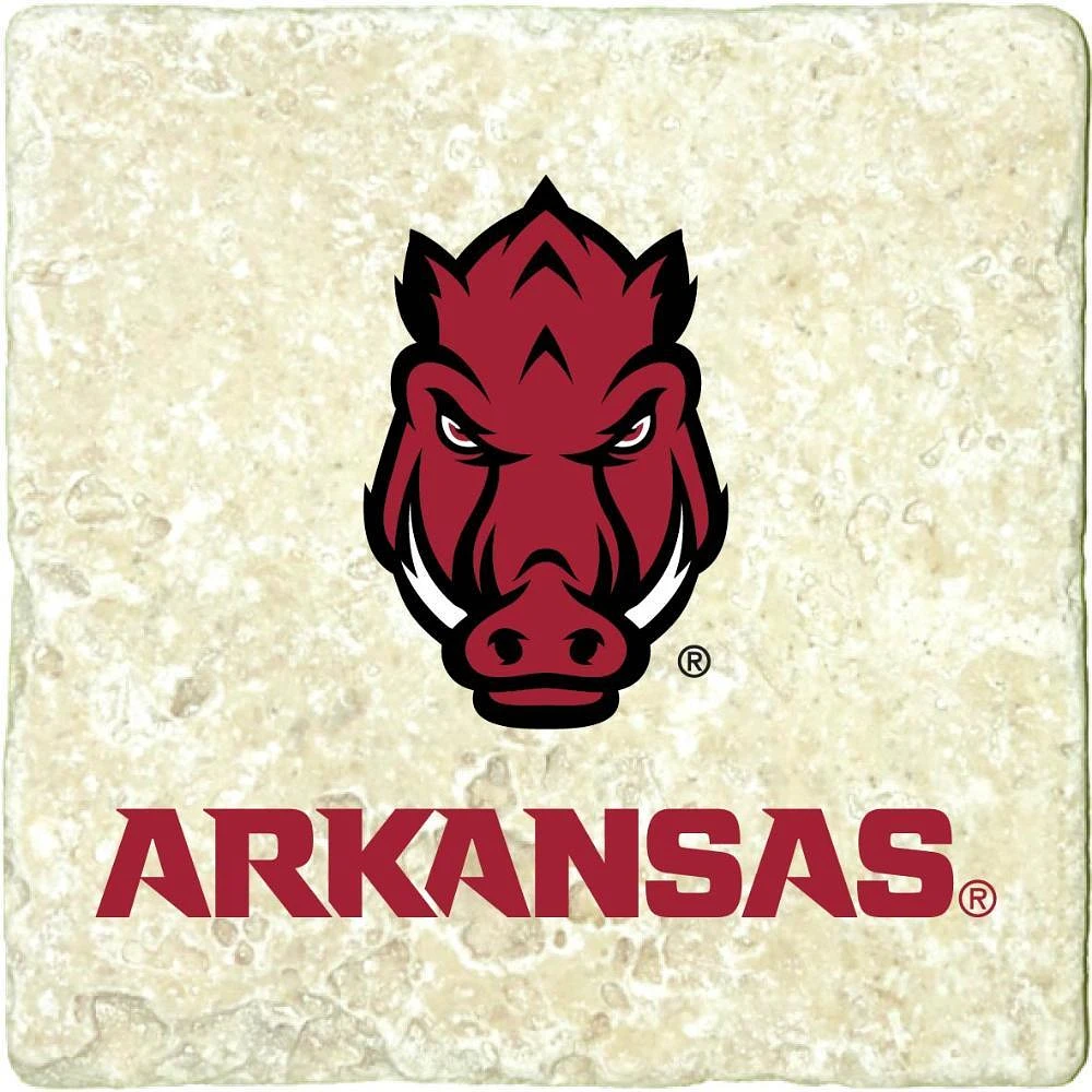 Arkansas Front Hog Logo Coaster