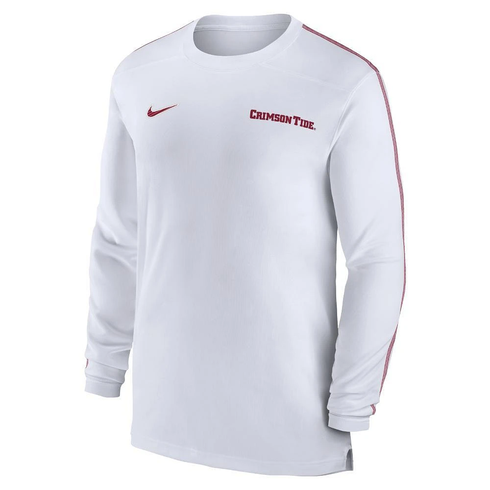 Alabama Nike Dri-Fit Sideline UV Coach Long Sleeve Top