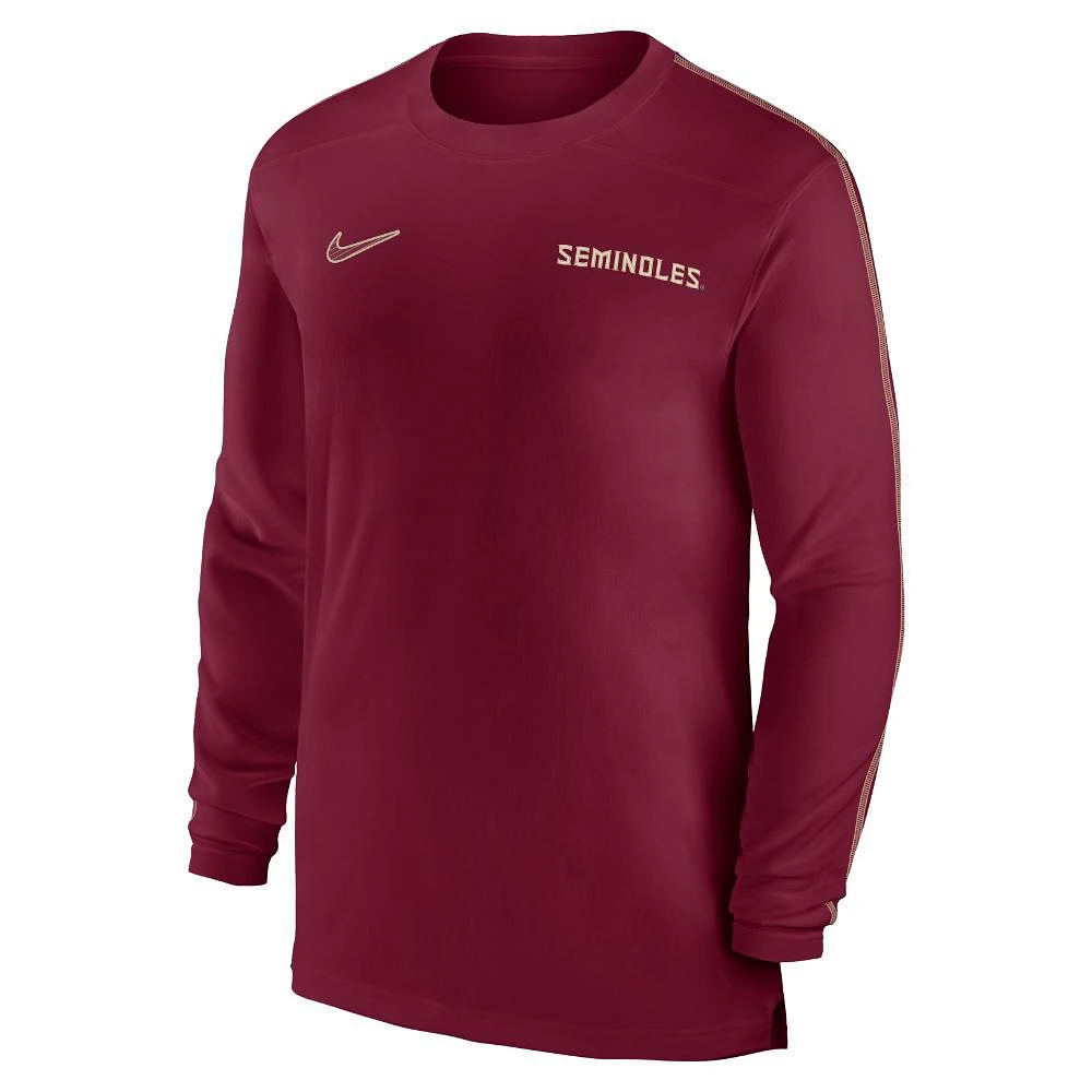 Florida State Nike Dri-Fit Sideline UV Coach Long Sleeve Top