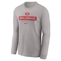 Georgia Nike Dri-Fit Sideline Team Issue Long Sleeve Tee