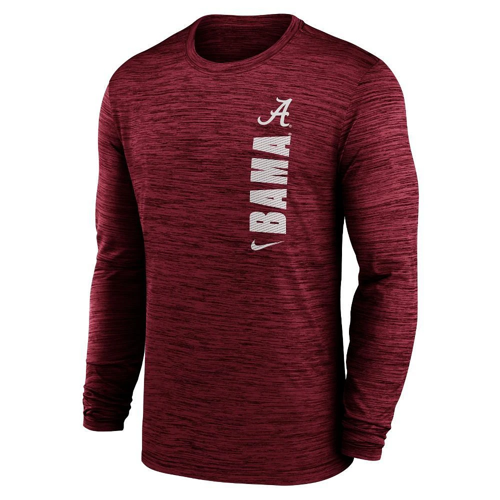 Alabama Nike Dri-Fit Sideline Velocity Long Sleeve Tee