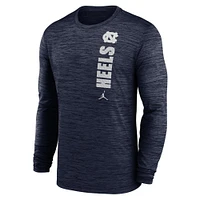 UNC Jordan Brand Dri-Fit Sideline Velocity Long Sleeve Tee