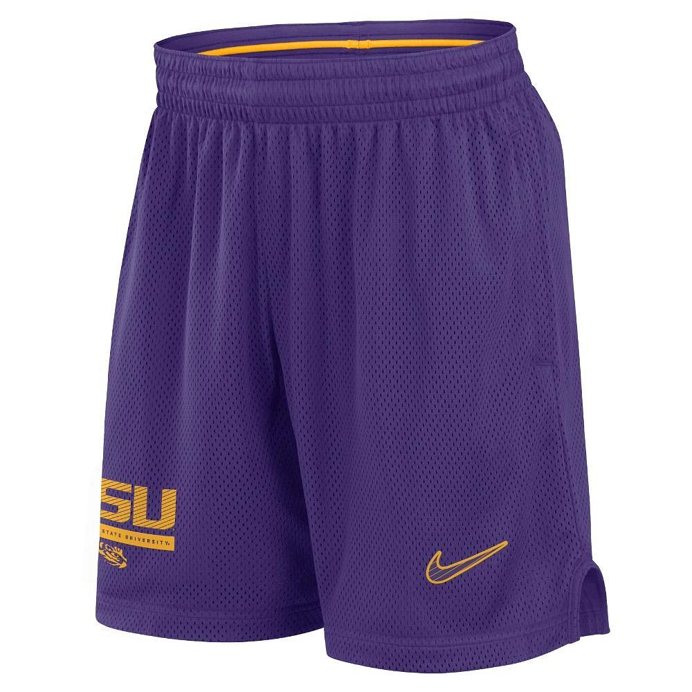 LSU Nike Dri-fit Sideline Mesh Shorts