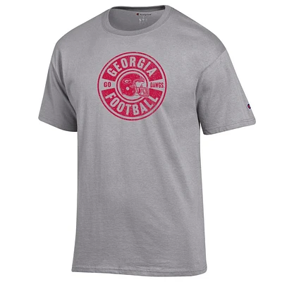 Georgia Champion Circle Helmet Football Distressed Tee