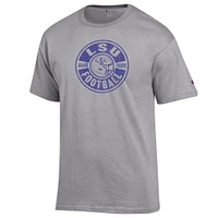 LSU Champion Distressed Circle Football Helmet Tee