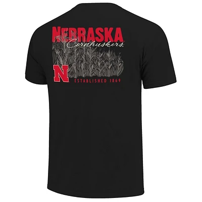 Nebraska Image One Corn Field Logo Comfort Colors Tee