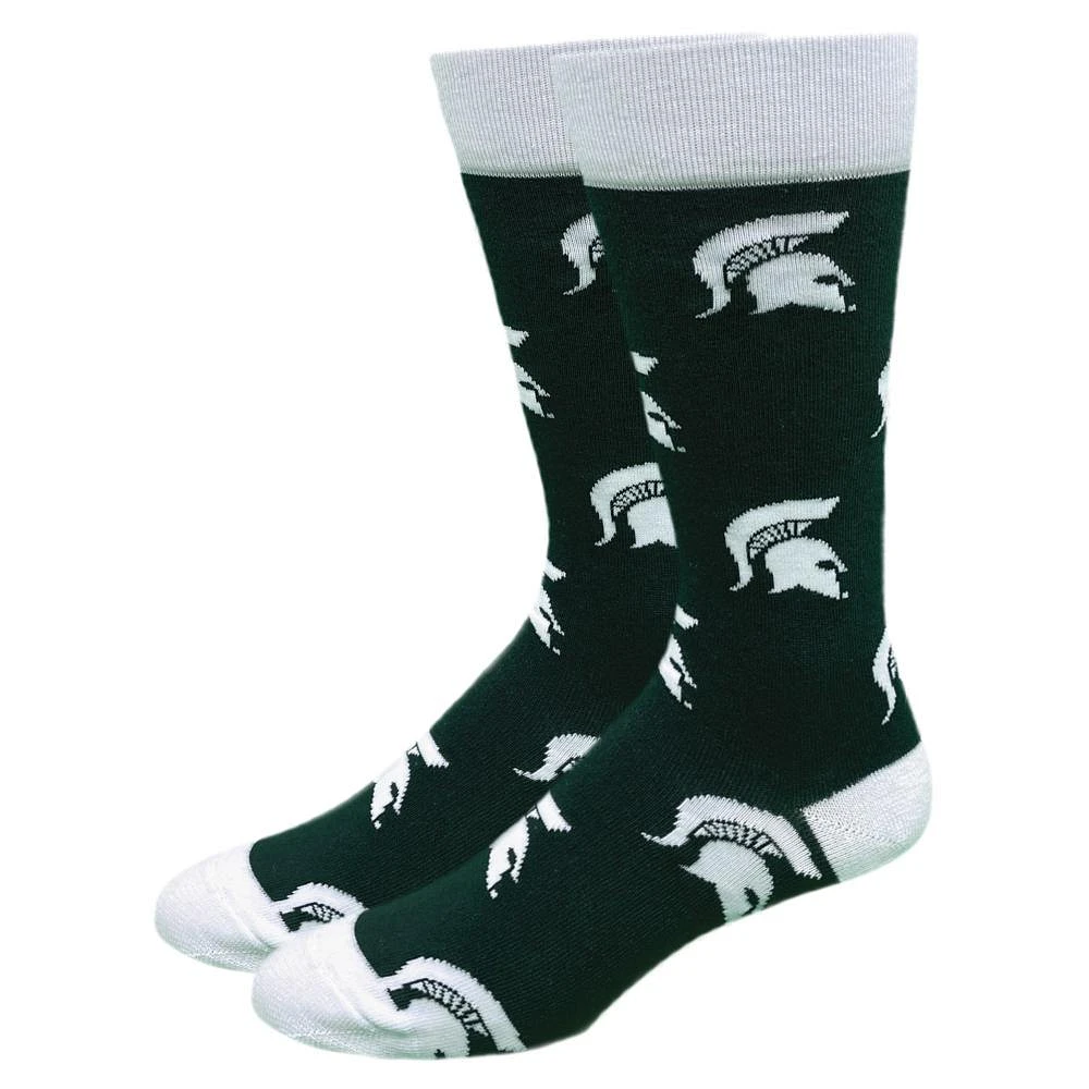 Michigan State All Over Logo Socks