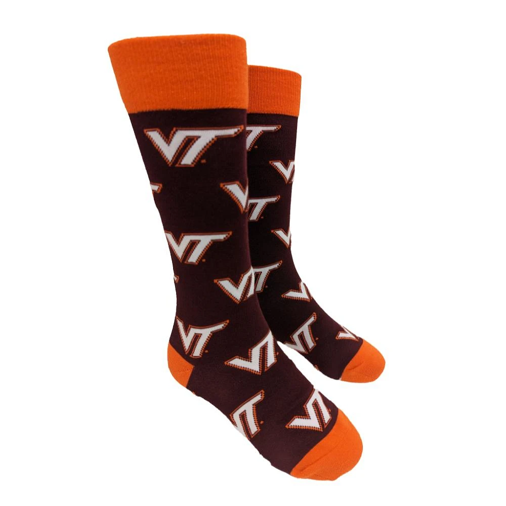 Virginia Tech All Over Logo Socks