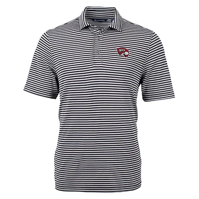 Western Kentucky Vault Cutter & Buck Striped Virtue Eco Pique Polo