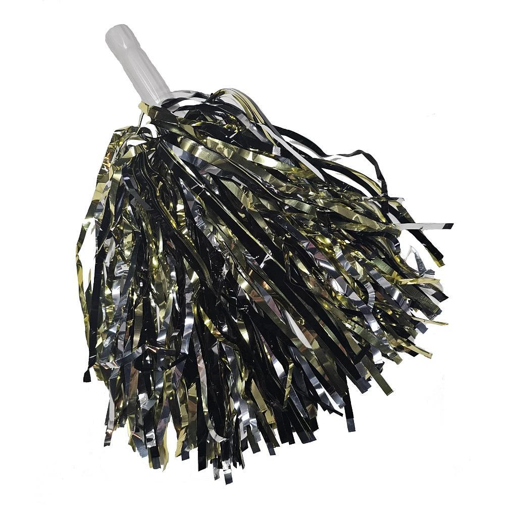 Black, Gold, and Silver Shimmer Pom Pom