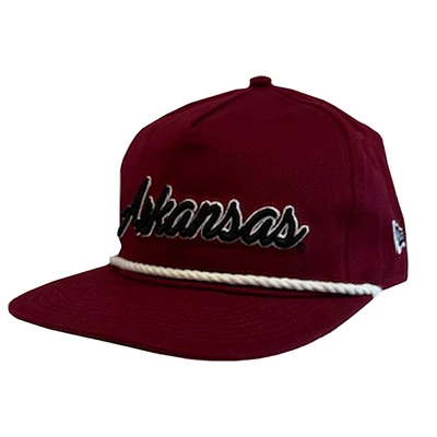 Arkansas New Era Golfer Rope Script Hat