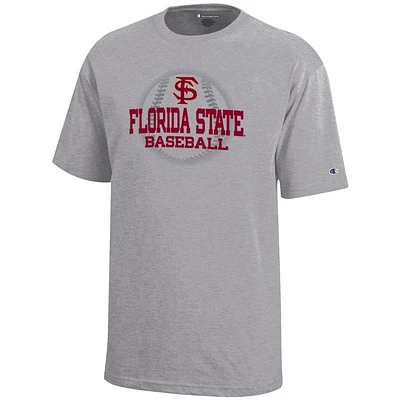 Florida State Champion YOUTH Logo Wordmark Baseball Stack Tee