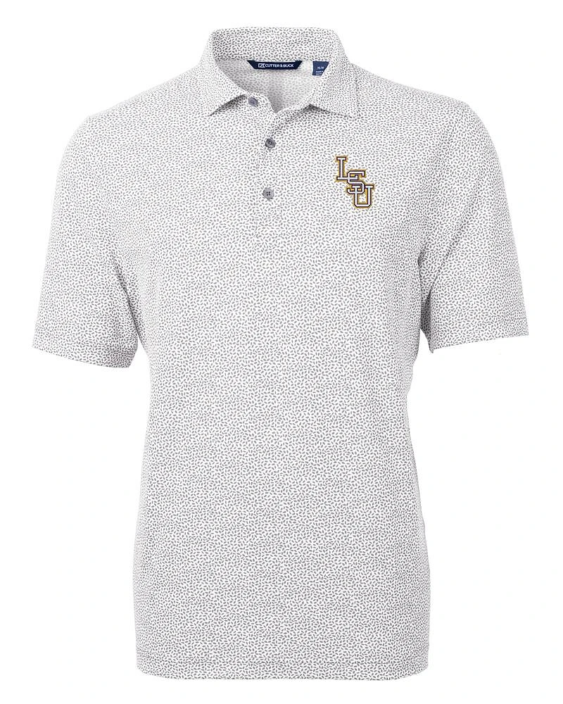 LSU Baseball Cutter & Buck Eco Botanical Print Polo