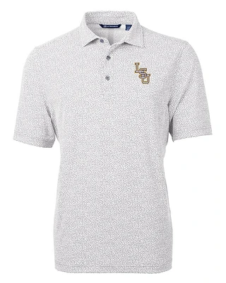 LSU Baseball Cutter & Buck Eco Botanical Print Polo