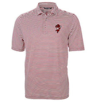 Arkansas Pitching Ribby Cutter & Buck Virtue Eco Pique Stripe Polo