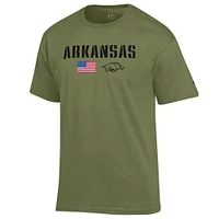 Arkansas Champion Military Font Americana Tee