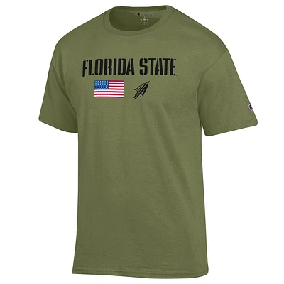 Florida State Champion Military Font Americana Tee