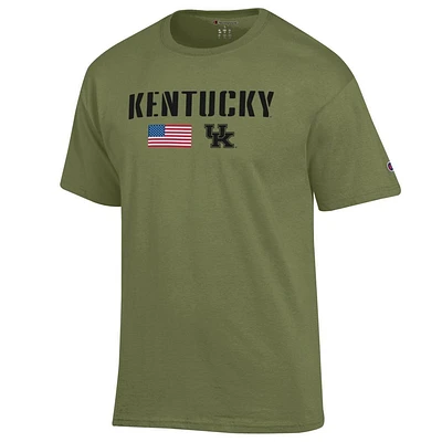 Kentucky Champion Military Font Americana Tee