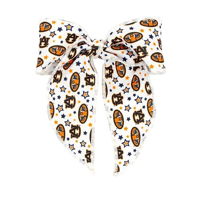 Auburn Wee Ones Medium Signature Collegiate Logo Print Fabric Bowtie With Knot and Tails