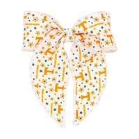 Tennessee Wee Ones Medium Signature Collegiate Logo Print Fabric Bowtie With Knot and Tails