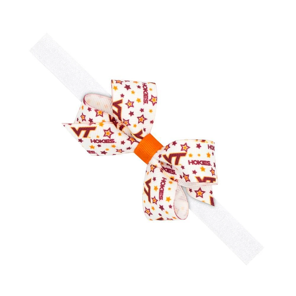 Virginia Tech Wee Ones Grosgrain Bow on Elastic Band